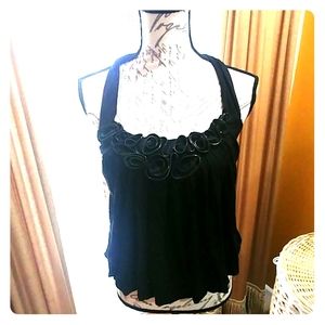 Black top w/zipper like circles